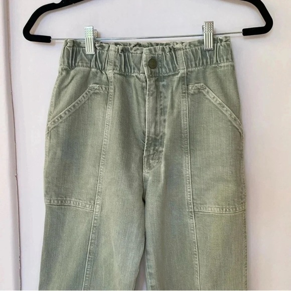 MOTHER Women's Straight Leg Jeans in Sage Green - Picture 6 of 14